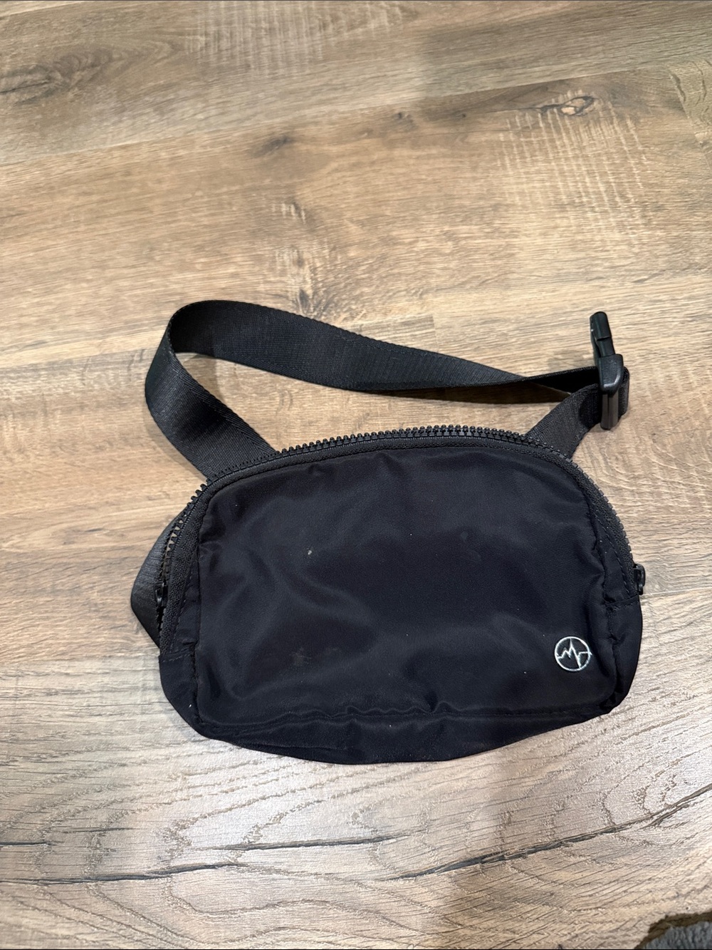 Black Waist Pack with Subtle Logo